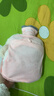 ?加厚防爆?熱水袋 注水式暖手寶 可愛(ài)暖被窩毛絨可拆洗暖水袋 粉色小鴨1000ML 曬單實(shí)拍圖