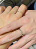 DR莫比烏斯環(huán)情侶對戒pt950時(shí)尚個(gè)性閉口戒指圣誕節禮物 金線(xiàn)情侶戒指【活口版可調節大小】 曬單實(shí)拍圖