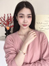 禮意久久平安扣足金黃金蓮花手鏈女款生日禮物女生女士結婚紀念日送老婆 曬單實(shí)拍圖
