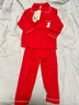 INSAHO兒童睡衣家居服男童女童拜年服10A級抗菌全棉4-15歲過(guò)年衣服套裝 曬單實(shí)拍圖