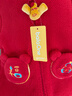 巴拉巴拉【balaOne】童裝嬰兒加絨萌趣連體衣紅色新年拜年服冬款寶寶服裝 曬單實(shí)拍圖