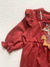 G.duck小黃鴨童裝嬰兒衣服春季外出服薄款新生兒連體衣男女寶寶春裝外套 紅色 80cm 80碼7-11月【建議寶寶75-】cm 曬單實(shí)拍圖