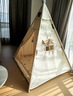 哎呦寶貝兒童帳篷室內印第安家用寶寶公主小房子男孩女孩城堡玩具屋游戲屋 帳篷+地墊+小熊帽子+串燈+固定器 曬單實(shí)拍圖
