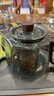 加厚耐熱玻璃茶壺茶具煮茶壺泡茶壺高硼硅玻璃木把家用泡茶 玲瓏壺煙灰色600ml 曬單實(shí)拍圖