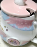 品喻（PINYU）杯子馬克杯咖啡杯陶瓷水杯家用大容量帶蓋勺沖泡杯粉獨角獸400ml 曬單實(shí)拍圖