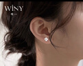 唯一（Winy）四葉草純銀耳釘新年生日情人節禮物送女生小眾高級耳環(huán)飾送女朋友 曬單實(shí)拍圖