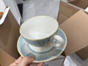 Lomonosov俄皇高檔精致咖啡杯輕奢高級IPM HOME流沙系列下午茶杯碟歐式 2杯2碟-粉色+藍色 260ml 曬單實(shí)拍圖