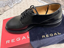 REGAL麗格T83C舒適輕便男士皮鞋固特異制法百搭休閑皮鞋男德比皮鞋 B(黑色) 41 曬單實(shí)拍圖