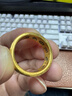 IRIS CROSS黃金戒指足金999 永恒鳶尾黑金戒指 男士新年禮物 大碼寬版男友力 永恒鳶尾A款（約2.8～3.15克） 22# 曬單實(shí)拍圖