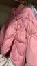 馬·拉?。∕.Latin）馬拉丁童裝兒童羽絨外套冬裝女大童新中式蝴蝶結短款羽絨服 玫粉紅 120 曬單實(shí)拍圖