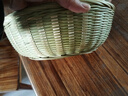 豪金聚竹編碗形竹筐帶底座家用水果籃果盤(pán)竹制品饅頭筐點(diǎn)心籃籃子廚房收 碗形平底大號直徑27厘米 曬單實(shí)拍圖