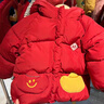 嘟嘟家兒童棉服拜年服冬裝男童棉衣過(guò)年冬款女童棉襖新年寶寶童裝國風(fēng)潮 紅色 100 曬單實(shí)拍圖