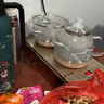 益茶福全自動(dòng)上水電熱水壺底部上水嵌入式茶臺功夫茶燒水壺飲水燒水一體機抽水玻璃煮茶壺保溫泡茶壺 SQ-008金色玻璃套裝 1L 曬單實(shí)拍圖