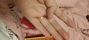 中國黃金（CHINA GOLD）18K金戒指女款日常百搭鉆紋固口指環(huán)新年節生日禮物送女友愛(ài)人 18K鉆紋戒指 圈號16 曬單實(shí)拍圖