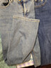 UR2025冬季新款女裝復古時(shí)髦貓須水洗牛仔長(cháng)褲UWB850011 藍色 27 曬單實(shí)拍圖