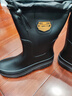 歐美高檔新款雨鞋男士防水防滑工作膠鞋耐磨軟底釣魚(yú)雨靴束口水鞋 黑色加防水口不可拆 42 曬單實(shí)拍圖