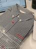納維凱爾意大利小帆船25秋冬新款女士全棉長(cháng)袖襯衣色織格子襯衫2333075501 曬單實(shí)拍圖