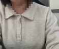 MUJI女式 羊毛混毛圈花式線(xiàn)POLO針織衫毛衣女裝上衣25年冬季 BA1QLA5A 燕麥色 S (155/80A) 曬單實(shí)拍圖