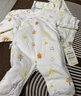 童泰新生嬰兒衣服連體衣秋冬加厚夾棉初生寶寶蝴蝶衣爬服 黃色 59cm 曬單實(shí)拍圖