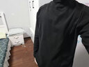 棉之雪半高領(lǐng)雙面德絨長(cháng)袖T恤男秋冬美式cleanfit內搭打底衫潮正肩上衣 黑色-雙面德絨 XL 【170CM-180CM】 曬單實(shí)拍圖