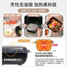 GOURLAB日本巖谷微波爐專(zhuān)用加熱魔盒 食品烹調料理飯盒蒸盤(pán)懶人做飯神器 【黑色】大號1個(gè)（帶濾油板） 曬單實(shí)拍圖
