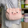 QUEEN TRIP小豬斜挎包毛線(xiàn)手工編織小豬包包鉤針diy材料包針織禮物送女友 可愛(ài)小豬包【材料包】 曬單實(shí)拍圖