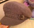 迷人微笑中老年人媽媽帽子女冬季新款保暖奶奶帽秋冬天老太太針織毛線(xiàn)帽 卡其-單帽子 58-62cm 曬單實(shí)拍圖