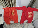 貝瑞加（Babyprints）新生兒連體衣大紅色拜年服嬰兒純棉過(guò)年衣服寶寶四季爬服 喜樂(lè )52 曬單實(shí)拍圖