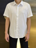 柒牌（SEVEN）【10A抗菌2A防螨/莫代爾】商務(wù)短袖襯衫男士2026春夏季新品 大白 38 曬單實(shí)拍圖