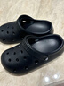 樸西2026夏季男女新款防滑不臭腳洞洞鞋居家室外穿沙灘洞洞拖鞋親子款 珍珠黑 37-38 曬單實(shí)拍圖
