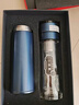 水莫停雙層玻璃男女禮品高端禮盒套裝茶分離杯刻花定制水杯 紳士黑【陶瓷內膽保溫杯+玻璃杯身】雙杯 曬單實(shí)拍圖