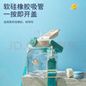 膳魔師（THERMOS）夏季可斜挎Tritan吸管杯兒童學(xué)生水杯大容量水壺1200ml 湖藍 曬單實(shí)拍圖