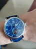 上海（SHANGHAI）手表男款 國民系列 夜光多功能飛輪男士自動(dòng)機械男表 924藍 曬單實(shí)拍圖