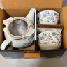 千代源光峰小藍芽線(xiàn)唐草茶杯茶壺 日本原裝進(jìn)口陶瓷品茗杯日式茶具套裝 線(xiàn)唐草茶具禮盒三件套 曬單實(shí)拍圖