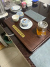瓷牌茗茶具 一體式茶盤(pán)排水式實(shí)木茶臺托盤(pán)功夫茶具茶托家用辦公室干泡盤(pán) 胡桃色《一品》茶盤(pán)50*28*3 曬單實(shí)拍圖