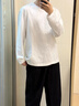 京東京造【情侶純棉T】t恤男男女秋季新款衣服打底衫長(cháng)袖 白色 XL 曬單實(shí)拍圖