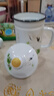 加厚搪瓷杯茶杯帶蓋辦公杯簡(jiǎn)約馬克杯家用杯子大容量過(guò)濾茶杯送禮 松鶴長(cháng)春帶漏網(wǎng) 1個(gè) 600ml 曬單實(shí)拍圖