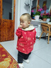 巴帝巴帝春秋款嬰幼兒童夾棉馬甲加厚保暖內搭可外穿背心 恭喜發(fā)財紅 110 曬單實(shí)拍圖
