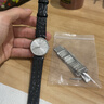 原裝浪琴嘉嵐表帶真皮男女13 18 20mm瑰麗男款超薄手表皮帶鱷魚(yú)紋 黑色銀扣 18mm 曬單實(shí)拍圖