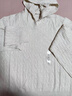 優(yōu)衣庫女裝可機洗紐花針織連帽套頭衫478871 01 乳白色 L /160/88 曬單實(shí)拍圖