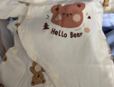 貝瑞加（Babyprints）寶寶連體衣純棉爬服長(cháng)袖四季內衣長(cháng)袖家居服柔軟睡衣偏開(kāi)哈衣 80 曬單實(shí)拍圖
