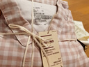 無(wú)印良品（MUJI）女式 無(wú)側縫雙層紗織 睡衣 家居服套裝  粉紅色條紋5A M 曬單實(shí)拍圖