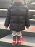 保姆鵝 兒童羽絨服寶寶短款加厚白鴨絨外套男童女童保暖防風(fēng)冬[NG2637] 黑 120 曬單實(shí)拍圖