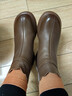 他她靴子25羊皮短靴時(shí)裝靴休閑女鞋高跟黑色短靴CF201DD5 啡色 35 曬單實(shí)拍圖