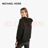 MICHAEL KORS新年禮物奢侈品MK女裝TOP女式寬松百搭長(cháng)袖連帽帽衫衛衣  黑色 M 曬單實(shí)拍圖