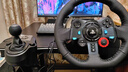 羅技（G）G29 G923力反饋賽車(chē)方向盤(pán)飛車(chē)PS4/PS5仿真模擬地平線(xiàn)5歐卡2神力科莎 【支架套裝】G29方向盤(pán)+手排擋+支架 曬單實(shí)拍圖