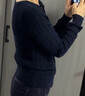 BM開(kāi)衫女2026新款秋冬純色麻花針織開(kāi)衫簡(jiǎn)約百搭顯瘦圓領(lǐng)長(cháng)袖外套 藏藍色 均碼 曬單實(shí)拍圖