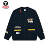 Aape旗艦男裝猿人軍團毛巾徽章厚絨衛衣開(kāi)衫外套C316XXN BKX/黑色 XL 曬單實(shí)拍圖
