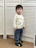 英氏（YEEHOO）童裝男童上衣春秋圓領(lǐng)上衣休閑衣服兒童長(cháng)袖衛衣卡通百搭新款 紙藝森趣 90 cm 曬單實(shí)拍圖