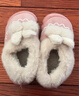 兒童棉拖鞋包跟女童秋冬季加絨新款室內居家保暖棉鞋女毛拖鞋冬天 瓜紅包跟 32 /33碼(鞋內長(cháng)19CM適合腳長(cháng)18CM) 曬單實(shí)拍圖
